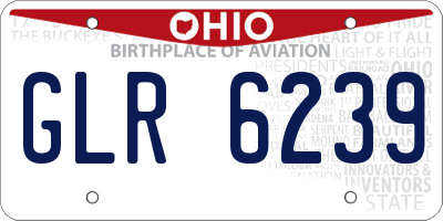 OH license plate GLR6239