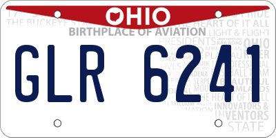 OH license plate GLR6241