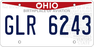 OH license plate GLR6243
