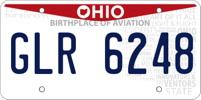 OH license plate GLR6248