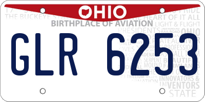 OH license plate GLR6253