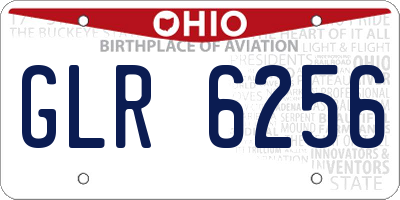 OH license plate GLR6256
