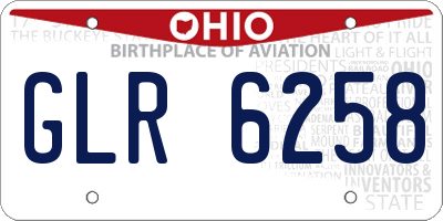 OH license plate GLR6258