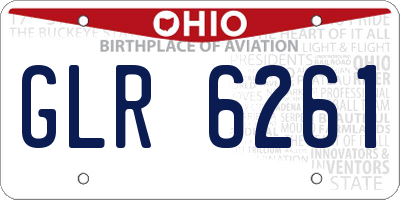 OH license plate GLR6261