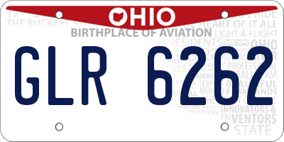 OH license plate GLR6262