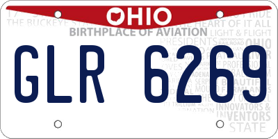 OH license plate GLR6269