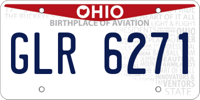 OH license plate GLR6271