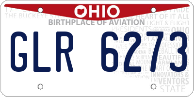 OH license plate GLR6273