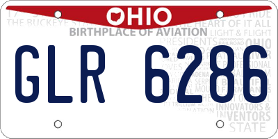 OH license plate GLR6286