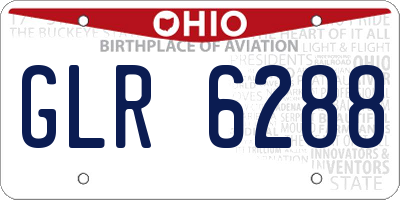 OH license plate GLR6288