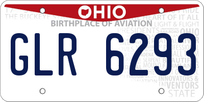 OH license plate GLR6293
