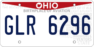 OH license plate GLR6296