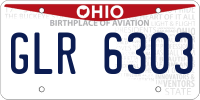 OH license plate GLR6303