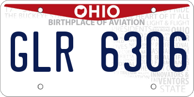 OH license plate GLR6306