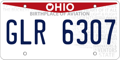 OH license plate GLR6307