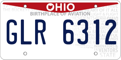 OH license plate GLR6312
