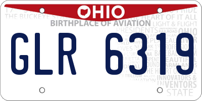OH license plate GLR6319
