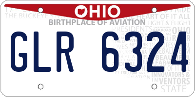 OH license plate GLR6324