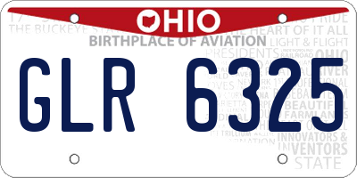 OH license plate GLR6325