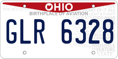 OH license plate GLR6328