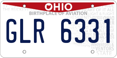 OH license plate GLR6331