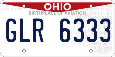OH license plate GLR6333