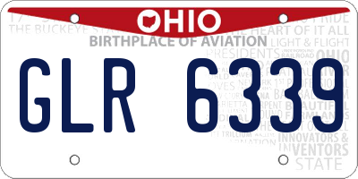 OH license plate GLR6339