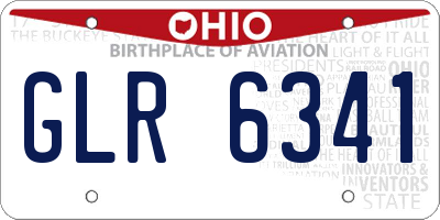 OH license plate GLR6341