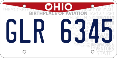 OH license plate GLR6345