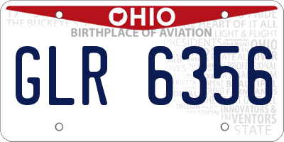 OH license plate GLR6356
