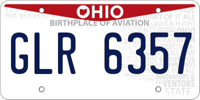 OH license plate GLR6357