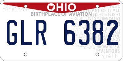 OH license plate GLR6382