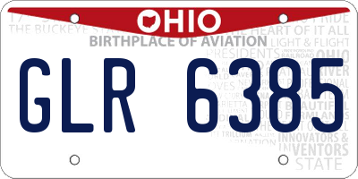 OH license plate GLR6385