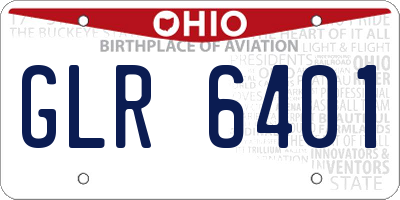OH license plate GLR6401