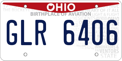 OH license plate GLR6406