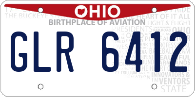 OH license plate GLR6412