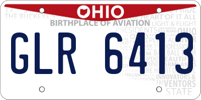 OH license plate GLR6413