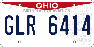 OH license plate GLR6414