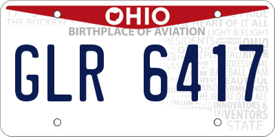 OH license plate GLR6417