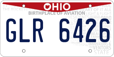 OH license plate GLR6426