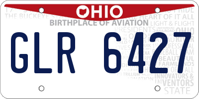 OH license plate GLR6427