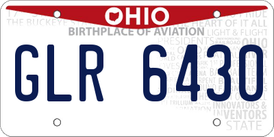 OH license plate GLR6430