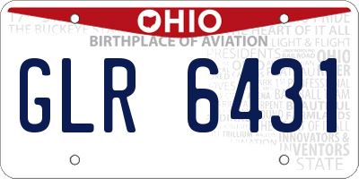 OH license plate GLR6431
