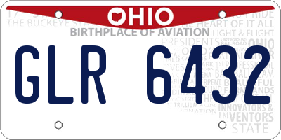 OH license plate GLR6432