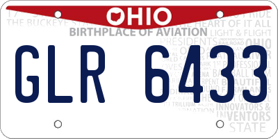 OH license plate GLR6433