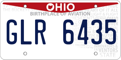 OH license plate GLR6435