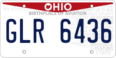 OH license plate GLR6436
