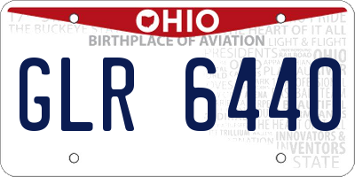 OH license plate GLR6440
