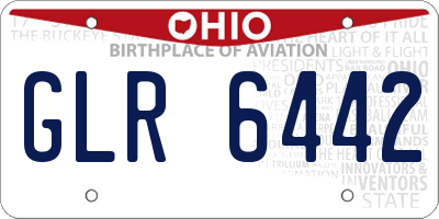 OH license plate GLR6442