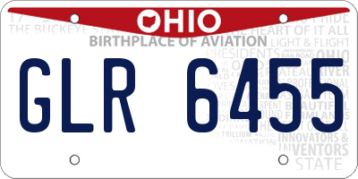 OH license plate GLR6455